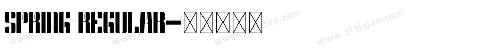 Spring Regular字体转换